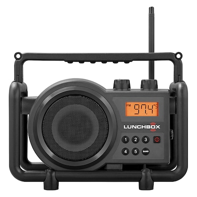 Sangean LUNCHBOX Portable FM/AM Ultra-Rugged Utility Worksite Digital Radio, Gray/Black (SG-102)