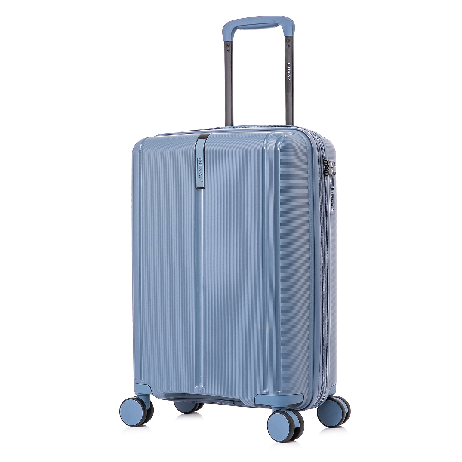 DUKAP Airley 21.85 Hardside Suitcase, 4-Wheeled Spinner, TSA Checkpoint Friendly, Blue (DKAIR00S-BLU)