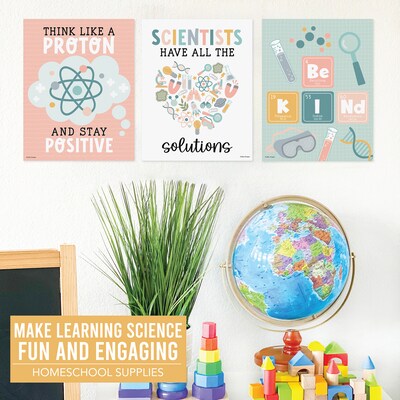 Hadley Designs 11" x 14" Boho Science Bulletin Board Classroom Decor Posters, 6/Set (HDDX004BE8MMP)