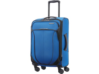 American Tourister 4 Kix 2.0 23.5 Carry-On Suitcase, 4-Wheeled Spinner, Classic Blue (142352-6188)