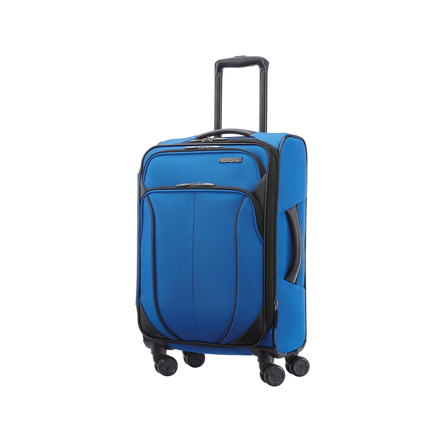 American Tourister 4 Kix 2.0 23.5 Carry-On Suitcase, 4-Wheeled Spinner, Classic Blue (142352-6188)