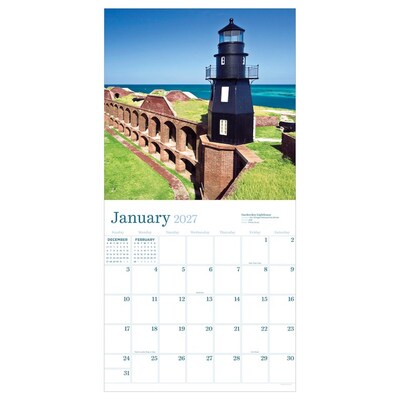 2027 TF Publishing Lighthouses 12 x 12 Monthly Wall Calendar (27-1016)