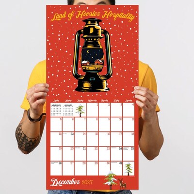 2027 TF Publishing Home: Indiana 12" x 12" Monthly Wall Calendar, Multicolored (27-1129)