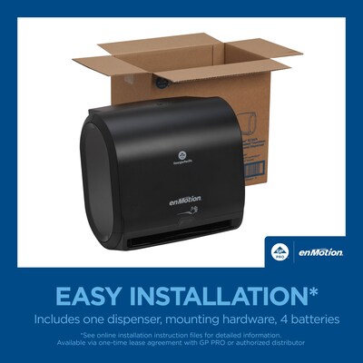 enmotion Impulse Automatic Hardwound Paper Towel Dispenser, Black (59488A)