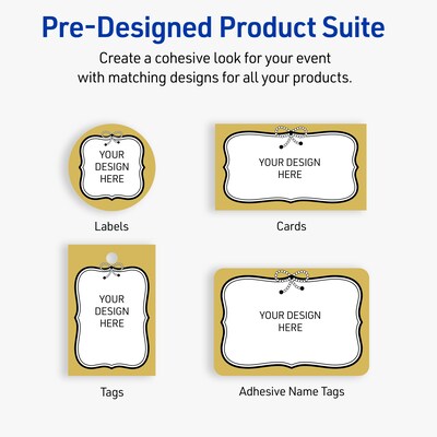 Avery Rectangle Laser/Inkjet Multipurpose Labels, 2" x 3", White, 80/Pack (19479370973)