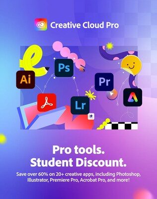 Adobe Creative Cloud Pro Student & Teacher Edition for 1 User, Subscription, Windows/Mac, Download