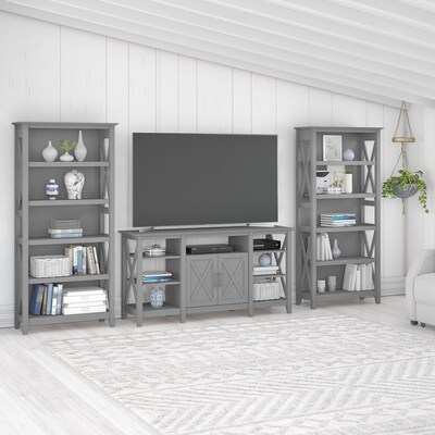 Bush Furniture Key West Console TV Stand, Screens up to 65, Cape Cod Gray (KWS027CG)