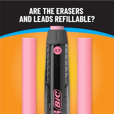 BIC Break Resistant Mechanical Pencil, 0.7, #2 Medium Lead, 4/Pack (MV7PRP4-BLK)