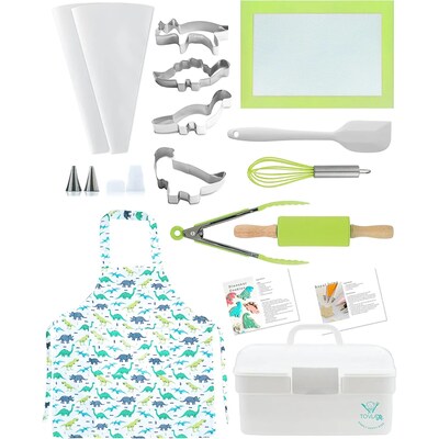 Tovla Jr. Kids Dinosaur Baking Set (C9-9VKT-VE9M)