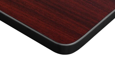 Regency 48" Laminate Square Table with 4 Chairs, Mahogany & Black (TB4848MH44BK)