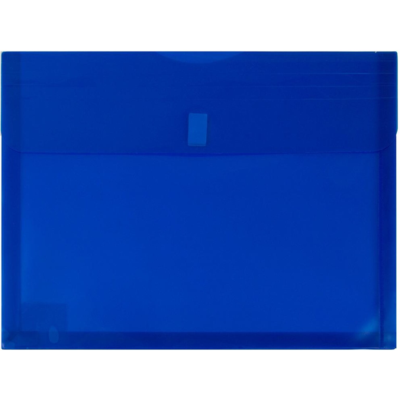 JAM Paper Premium Plastic Document File, Letter, Blue, 3/Pack (218V1BUX3)