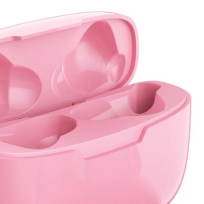 JVC Ultra-Compact True Wireless Earbuds with Charging Case, Bluetooth, Pink (HAD5TP)