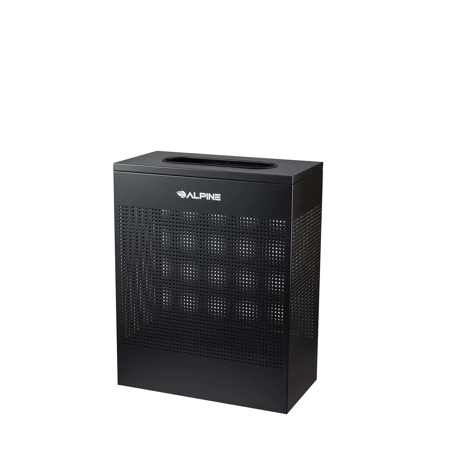 Alpine Industries Stainless Steel Trash Can, 23 Gallon, Black (ALP438-23-BLK-MK)