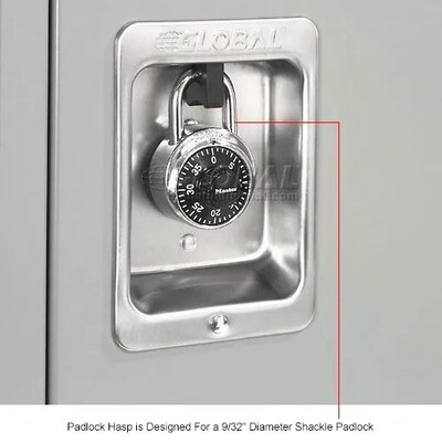 Global Industrial Infinity 2-Tier 6-Door Locker, 45"W x 18"D x 78"H, Gray (493664GY)