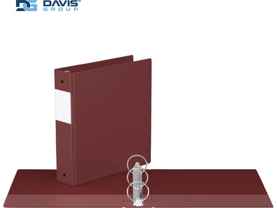 Davis Group Premium Economy 2" 3-Ring Non-View Binders, Burgundy, 6/Pack (2313-08-06)