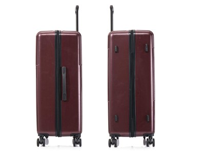 InUSA Drip 28" Hardside Suitcase, 4-Wheeled Spinner, TSA Checkpoint Friendly, Wine (IUDRI00L-WIN)