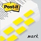 Post-it Flags, .94" Wide, Yellow, 100 Flags/Pack (680-YW2)