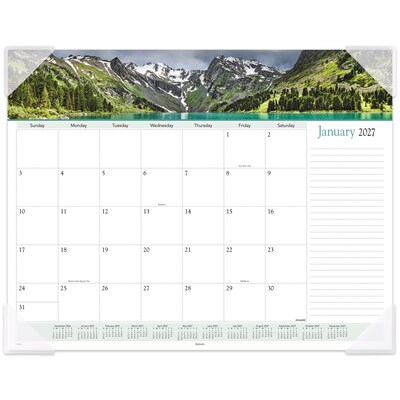 2027 AT-A-GLANCE Panoramic Landscape 21.75 x 17 Monthly Desk Pad Calendar (89802-27)