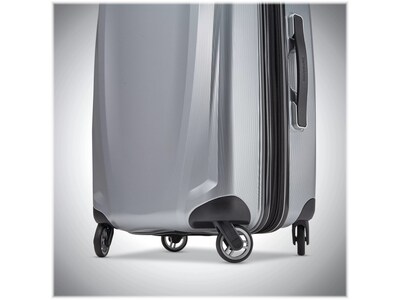 Samsonite Winfield 3 DLX Polycarbonate 4-Wheel Spinner Luggage, Silver (120754-1776)