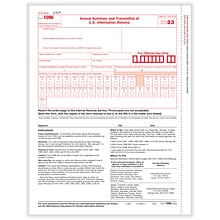 ComplyRight® 2023 1096 Annual Transmittal For U.S. Information Returns Tax Form, 10/Pack (510010)