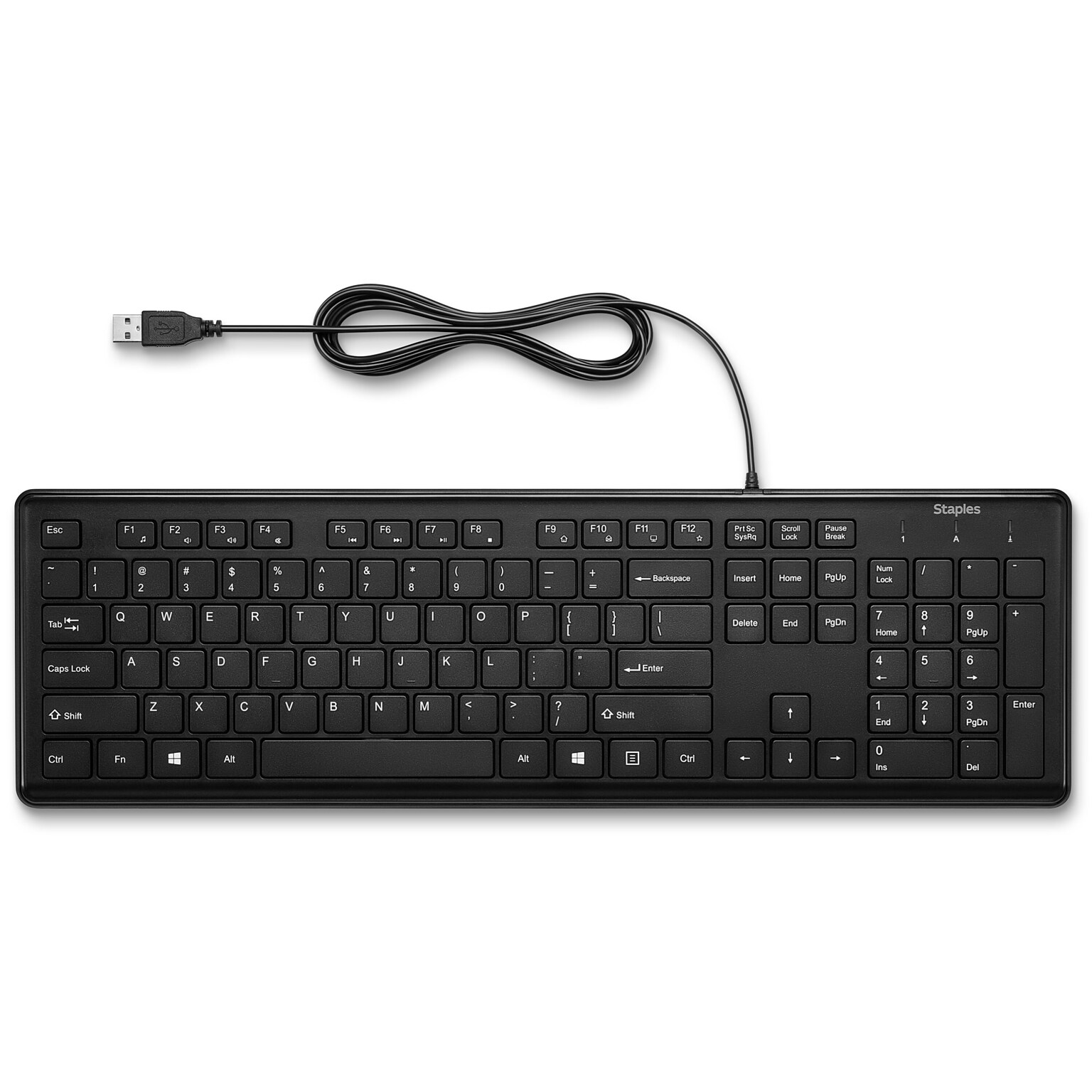 Staples TECH Wired Keyboard, Black (ST62600)