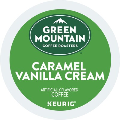 Green Mountain Caramel Vanilla Cream Coffee Keurig® K-Cup® Pods, Light Roast, 48/Box (350072)