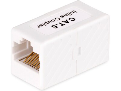 StarTech RJ45 Coupler to Inline Cat6 Coupler, Female to Female, White (IN-CAT6-COUPLER-U1)