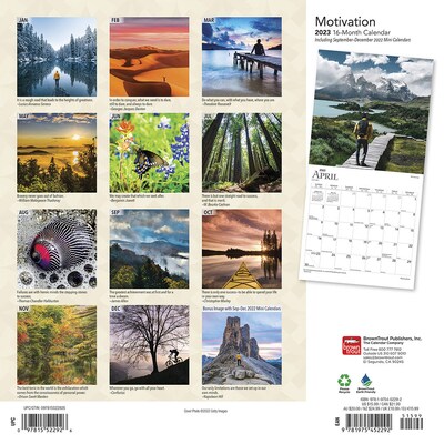 2023 BrownTrout Motivation 12 x 12 Monthly Wall Calendar (9781975452292)