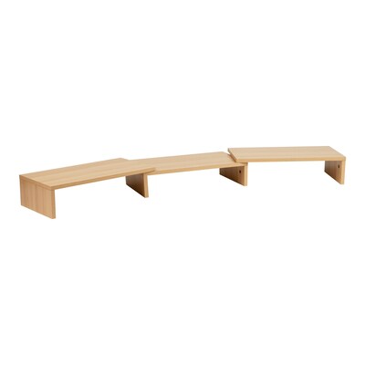 Mind Reader Adjustable Dual Monitor Stand, Up to 44 lbs., Brown (MDFMOND-BRN)