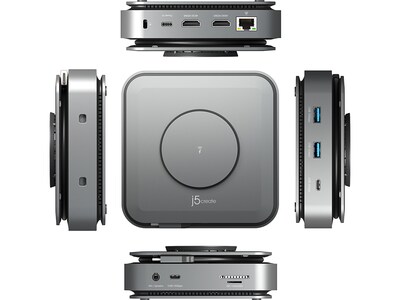 j5create 11-Port USB Type-C Dock Dual 4K HDMI Hub, Space Gray (JCD3199)