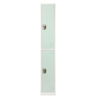 AdirOffice 72" 2-Tier Misty Green Storage Locker, 4/Pack (ADI629-202-MGRN-PKG-4)