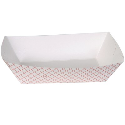 Dixie Kant Leek Polycoated Food Tray, 5 lb., Red Plaid, 500/Carton (RP500)