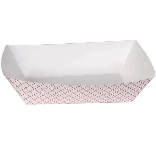 Dixie Kant Leek Polycoated Food Tray, 5 lb., Red Plaid, 500/Carton (RP500)