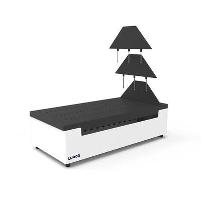 Luxor 12-Port USB-C Charging Station, White Powder Coated Steel (LOTT12USBC)