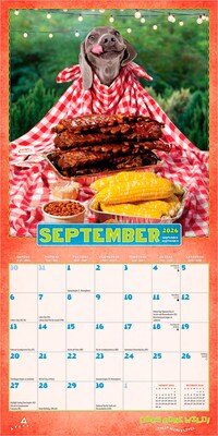 2026 BrownTrout Avanti Dogs Gone Wild 7" x 7" Monthly Wall Calendar (9798330701438)