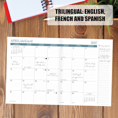 2026-2027 Willow Creek 7.5" x 9.5" Academic Weekly & Monthly Planner, Black (65914)