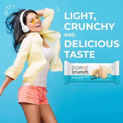 Power Crunch French Vanilla Protein Bar, 16.9 oz., 12 Bars/Box (XUS44276)