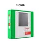 Staples® Standard 3" 3 Ring View Binder with D-Rings, Green (26354-CC)