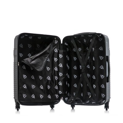 InUSA Resilience 3-Piece Hardside Spinner Luggage Set, TSA Checkpoint Friendly, Coal (IURESSML-COA)