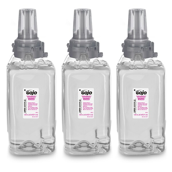 GOJO Antibacterial Foaming Soap Refill, Plum, 1250 mL, 3/Carton (8812-03)