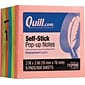 Quill Brand® Self-Stick Pop-Up Notes, 3" x 3",  Neon Colors, 100 Sheets/Pad,  6 Pads/Pack (733P6NE)