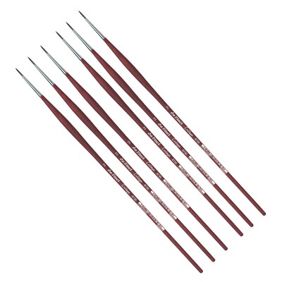 da Vinci COLLEGE Oil and Acrylic Synthetic Bristle, Round Brush, 6/Bundle (DVXVA87302-6)