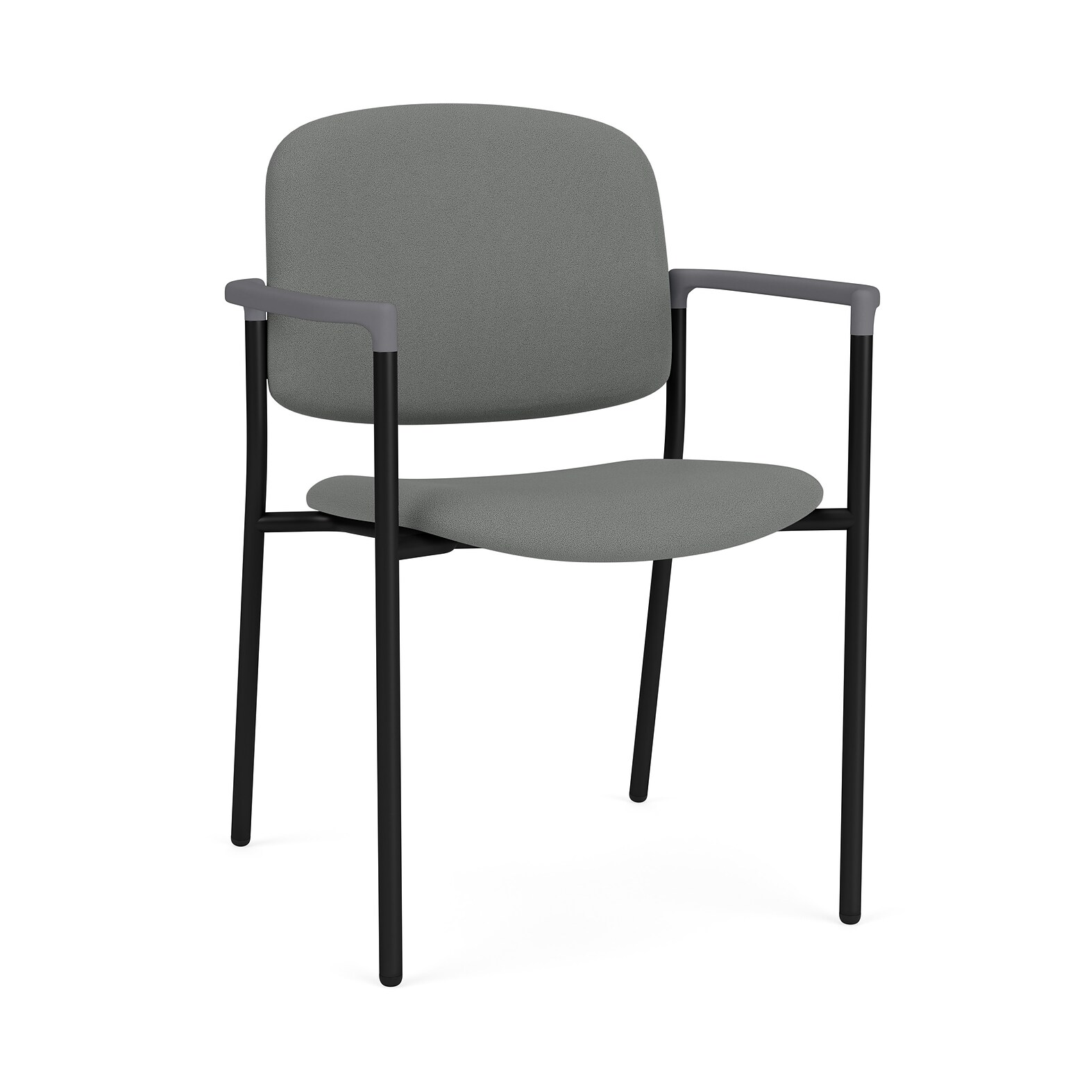 Lesro Chat Fabric Guest Chair, Open House Graphite/Black (CX1171.SBK.CFL-01OHGP)