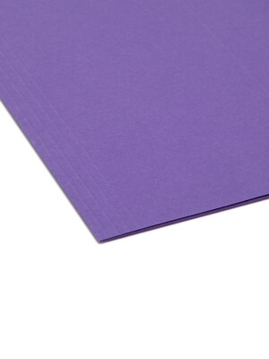 Smead Hanging File Folders, 1/5-Cut Adjustable Tab, Letter Size, Purple, 25/Box (64072)
