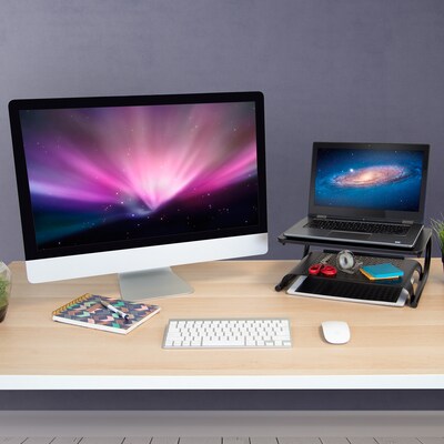 Mount-It! 2-Tier Monitor Stand, Up to 32, Black (MI-7361)