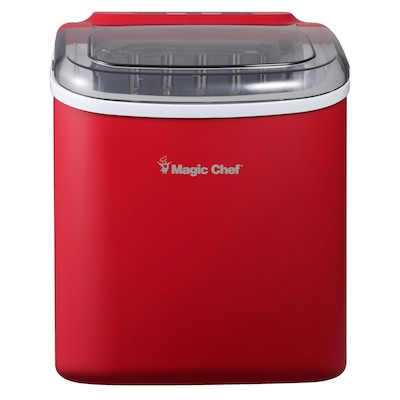 Magic Chef Portable Countertop Ice Maker, 27 Lbs. per Day, Red (MCIM27R)