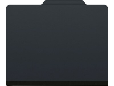 Medical Arts Press Pressboard Classification Folder, 2 Dividers, 2" Expansion, Letter Size, Black, 10/Box (DV-T42-26-3BLK)
