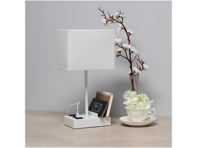 Simple Designs LED Multiuse Table Lamp, White (LT1110-WOW)