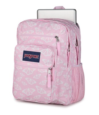 JanSport Big Student Laptop Compatible Backpack, Large, Flutter By Pink (JS0A47JKA4V)