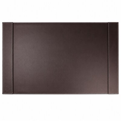 SUM Anti-Slip Faux leather Desk Pad with Side Rail, 34.5 x 24, Brown (OSCDPD001)